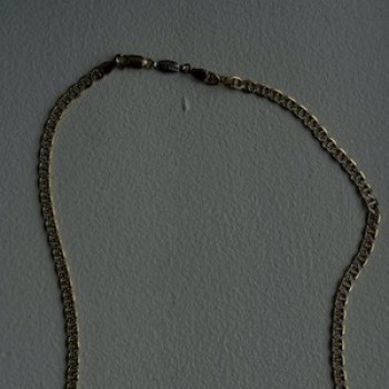 14K Yellow Gold & 925 Sterling Silver Italy Chain Necklace Length 20 in