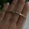 14K Yellow Gold & 925 Sterling Silver Italy Chain Necklace Length 20 in