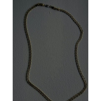 14K Yellow Gold & 925 Sterling Silver Italy Chain Necklace Length 20 in
