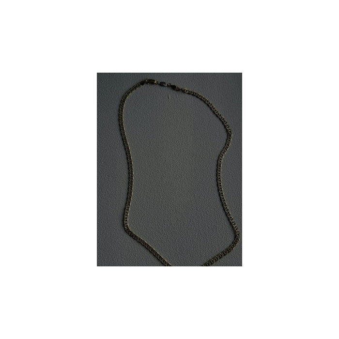 14K Yellow Gold & 925 Sterling Silver Italy Chain Necklace Length 20 in