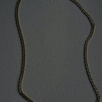 14K Yellow Gold & 925 Sterling Silver Italy Chain Necklace Length 20 in