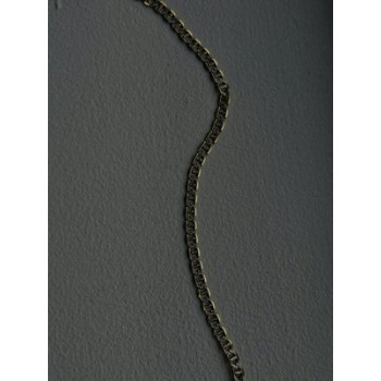 14K Yellow Gold & 925 Sterling Silver Italy Chain Necklace Length 20 in