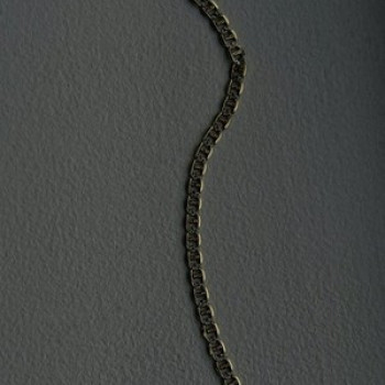 14K Yellow Gold & 925 Sterling Silver Italy Chain Necklace Length 20 in