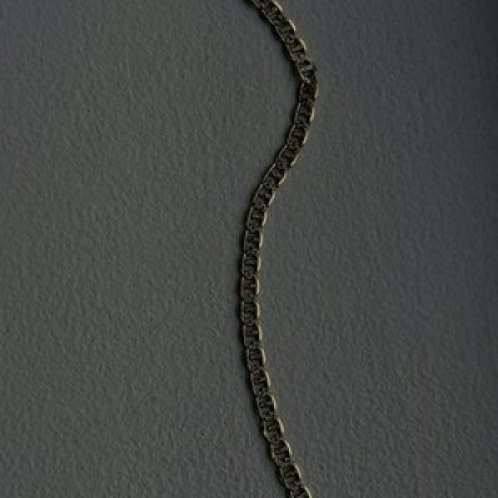 14K Yellow Gold & 925 Sterling Silver Italy Chain Necklace Length 20 in