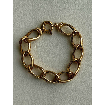 Clover Italy 925 Sterling Silver Gold Plated Bracelet 7.5
