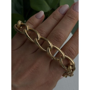 Clover Italy 925 Sterling Silver Gold Plated Bracelet 7.5