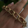 Clover Italy 925 Sterling Silver Gold Plated Bracelet 7.5