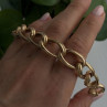 Clover Italy 925 Sterling Silver Gold Plated Bracelet 7.5