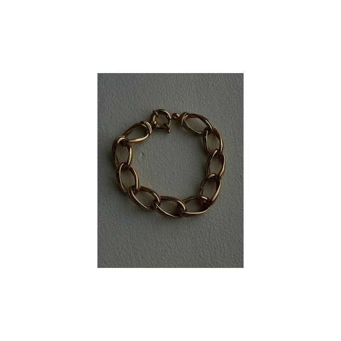 Clover Italy 925 Sterling Silver Gold Plated Bracelet 7.5