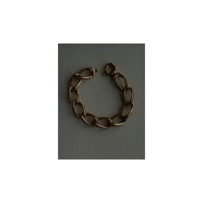 Clover Italy 925 Sterling Silver Gold Plated Bracelet 7.5