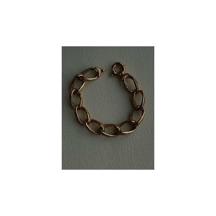 Clover Italy 925 Sterling Silver Gold Plated Bracelet 7.5