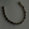 FAS 925 Sterling Silver Amethyst & Marcasite Flower Bracelet 7