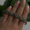Vintage 925 Sterling Silver Multi Color Tourmaline & Marcasite Bracelet 7