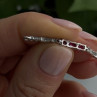 925 Sterling Silver Pink Sapphire Love Romantic Bracelet 7