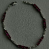925 Sterling Silver Pink Sapphire Love Romantic Bracelet 7
