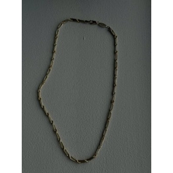 14K Yellow Gold & 925 Sterling Silver Chain Necklace Made in USA Length 18 in