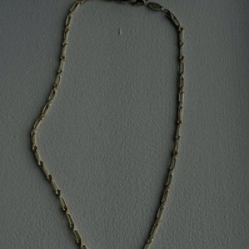 14K Yellow Gold & 925 Sterling Silver Chain Necklace Made in USA Length 18 in