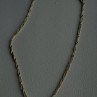 14K Yellow Gold & 925 Sterling Silver Chain Necklace Made in USA Length 18 in