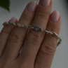14K Yellow Gold & 925 Sterling Silver Chain Necklace Made in USA Length 18 in