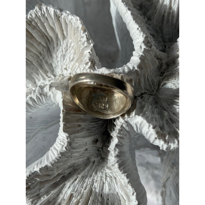 925 Sterling Silver Onyx Ring Size 7