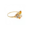 10K YELLOW GOLD YELLOW TOPAZ & DIAMONDS RING SIZE 9.75