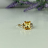 10K Yellow Gold Yellow Topaz & Diamonds Ring Size 9.75