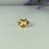 10K Yellow Gold Yellow Topaz & Diamonds Ring Size 9.75