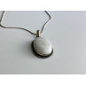 Vintage Chain with pendant White Agate 18.1 in