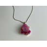 Vintage Chain with Pendant Pink Agate