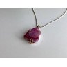 Vintage Chain with Pendant Pink Agate
