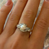 925 Sterling Silver Pearl & Cz Ring Size 8.5