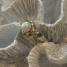 925 Sterling Silver Pearl & Cz Ring Size 8.5