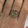 925 Sterling Silver Peridot Ring Size 8.5