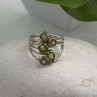 925 Sterling Silver Peridot Ring Size 8.5