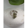 925 Sterling Silver Peridot Ring Size 8.5