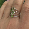 925 Sterling Silver Peridot Ring Size 8.5