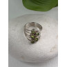 925 Sterling Silver Peridot Ring Size 8.5
