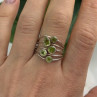 925 Sterling Silver Peridot Ring Size 8.5