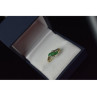 10K YELLOW GOLD  EMERALD & DIAMONDS RING SIZE 6.75