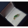 10K Yellow Gold Emerald & Diamonds Ring Size 6.75