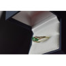 10K YELLOW GOLD  EMERALD & DIAMONDS RING SIZE 6.75