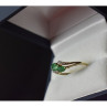 10K Yellow Gold Emerald & Diamonds Ring Size 6.75