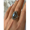 Vintage 925 Sterling Silver Onyx & Marcasite Ring Size 10