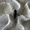 Vintage 925 Sterling Silver Black Onyx Ring Size 4