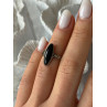 Vintage 925 Sterling Silver Black Onyx Ring Size 4
