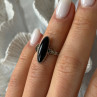 Vintage 925 Sterling Silver Black Onyx Ring Size 4