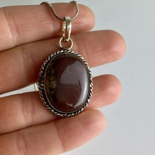 Vintage Chain with  Pendant Carnelian
