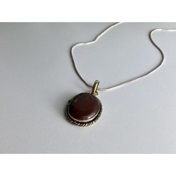 Vintage Chain with  Pendant Carnelian
