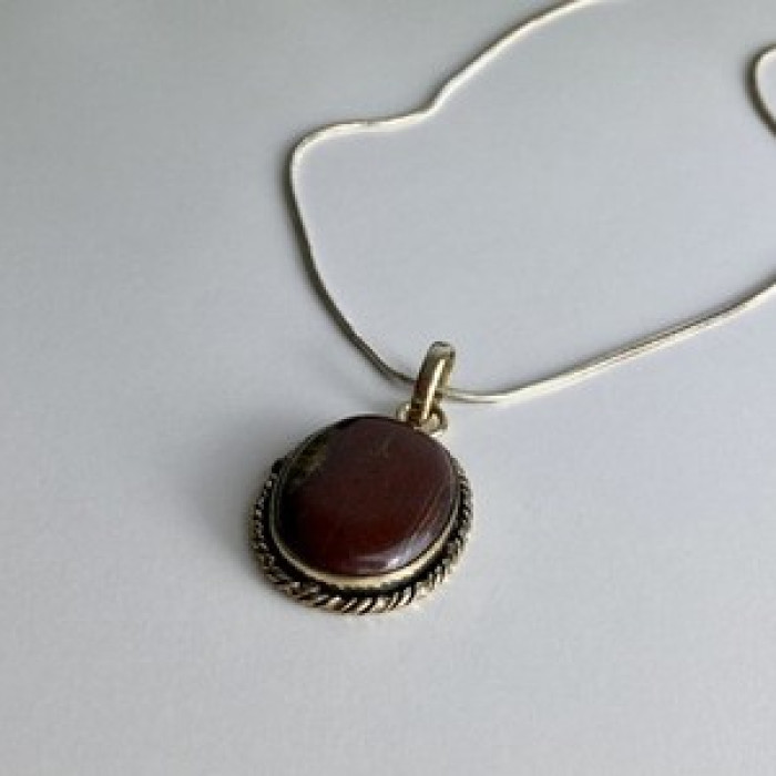 Vintage Chain with  Pendant Carnelian