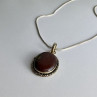 Vintage Chain with  Pendant Carnelian
